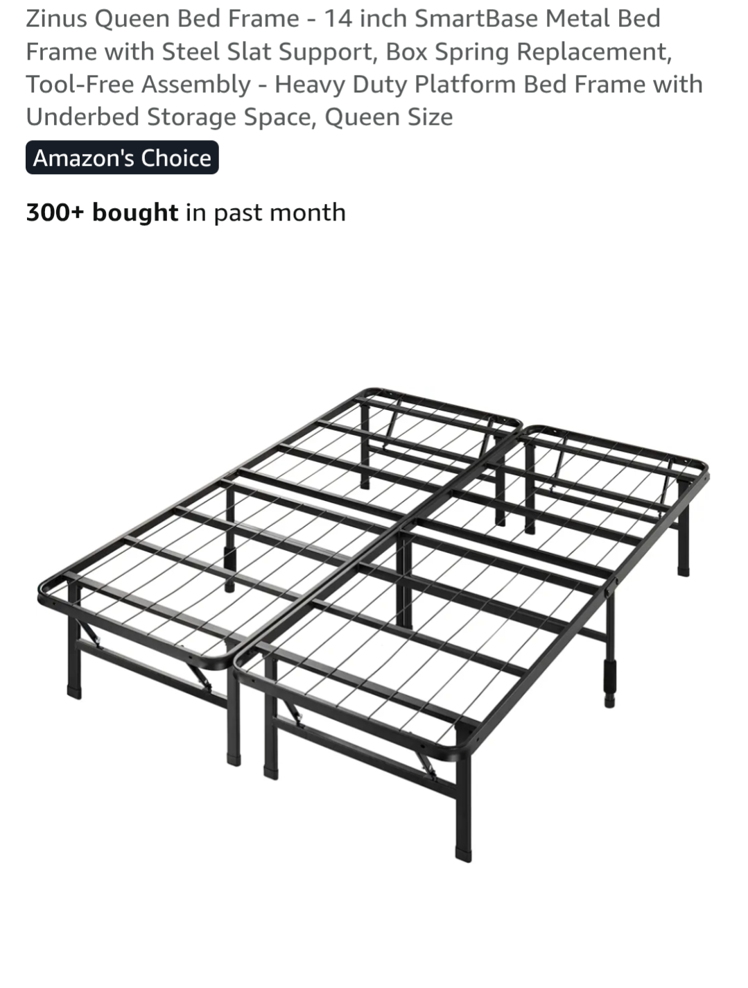 Zinus 14-inch SmartBase Queen Bed Frame