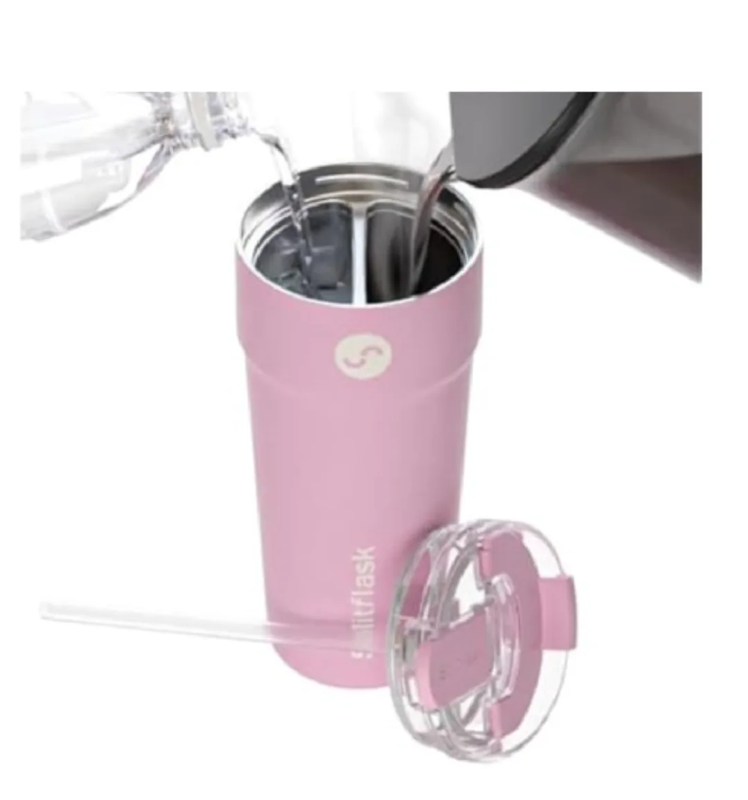 🥕 NIB Two Chamber Splitflask Hot & Cold Vacuum Insulated Tumbler image indicator(10)