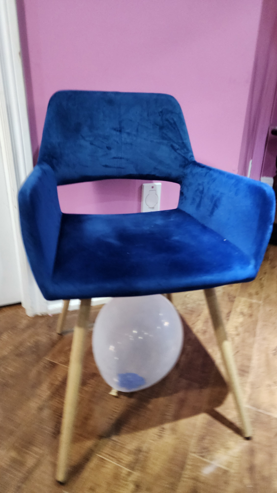 Blue Velvet Accent Chair
