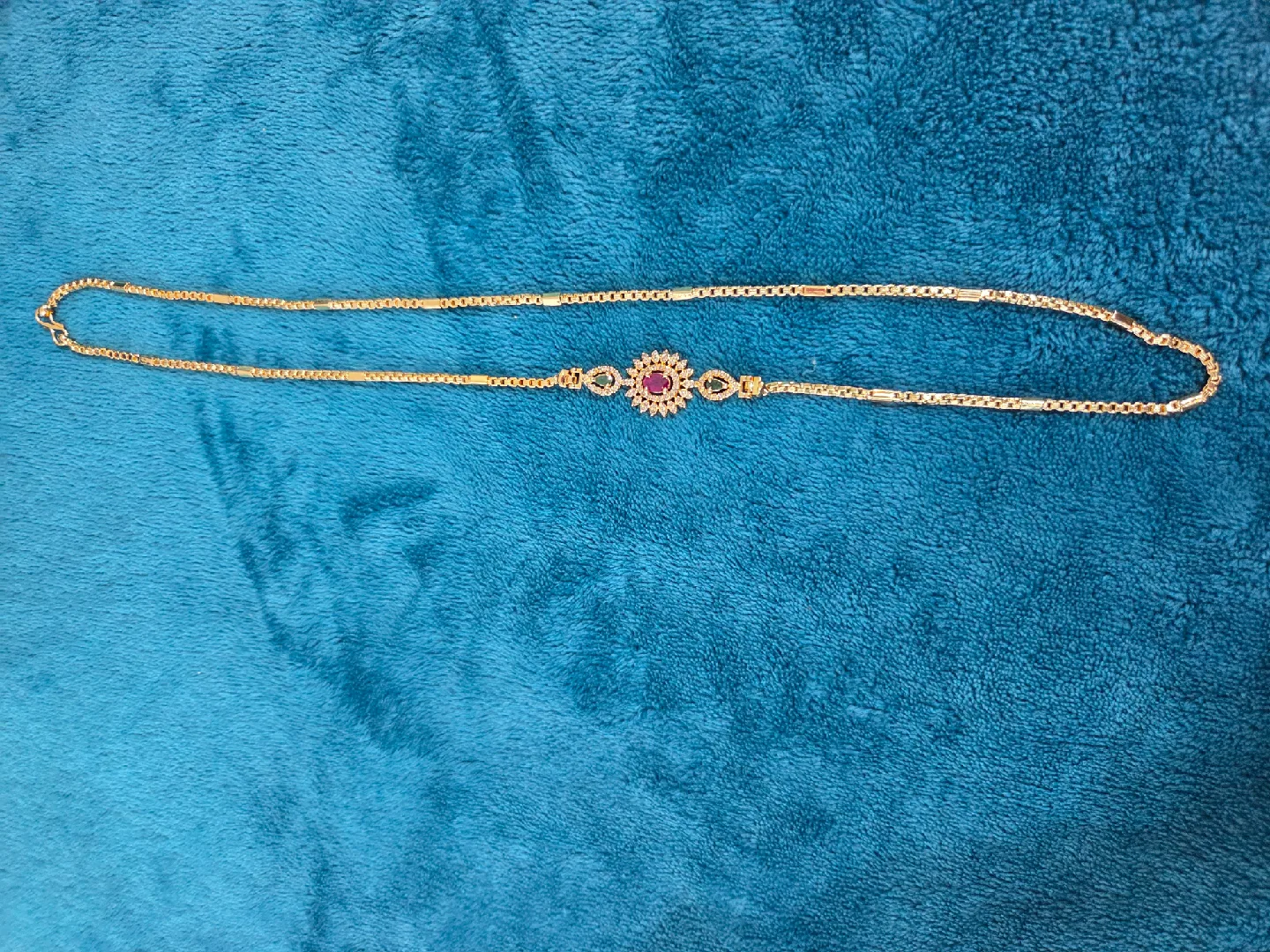 Gold-plated Chain with Ruby Pendant image indicator(3)