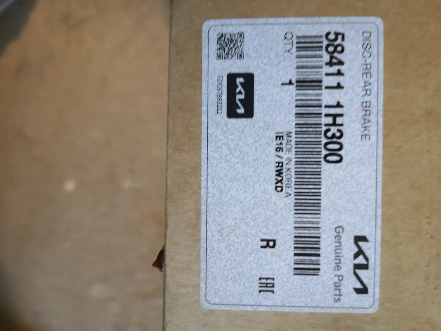 Kia Genuine Parts - Disc Rear Brake 58411 1H300 image indicator(3)