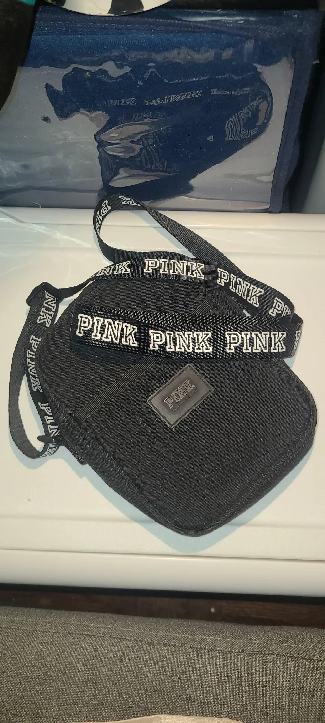 PINK Victoria's Secret Black Crossbody Bag thumbnail