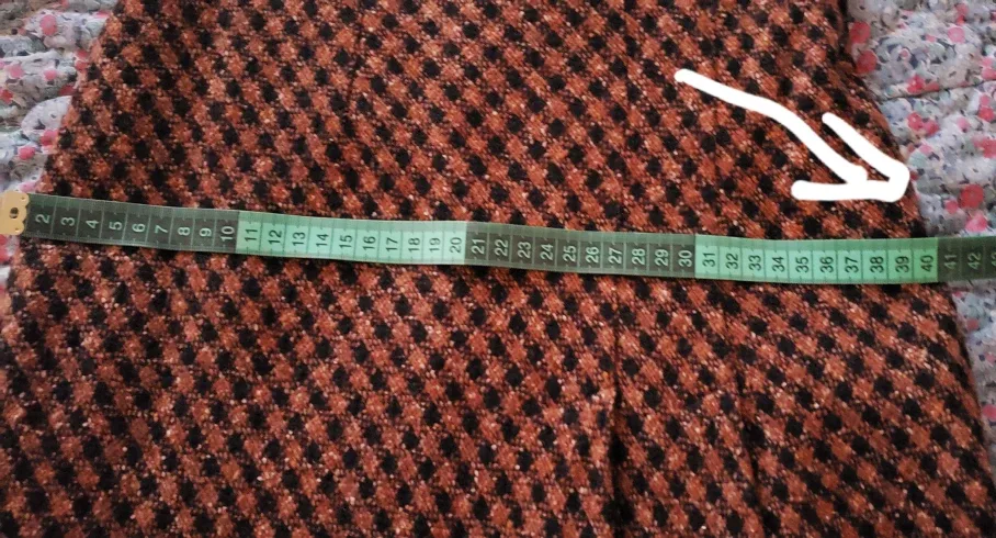 Brown & Black Checkered Midi Skirt image indicator(4)