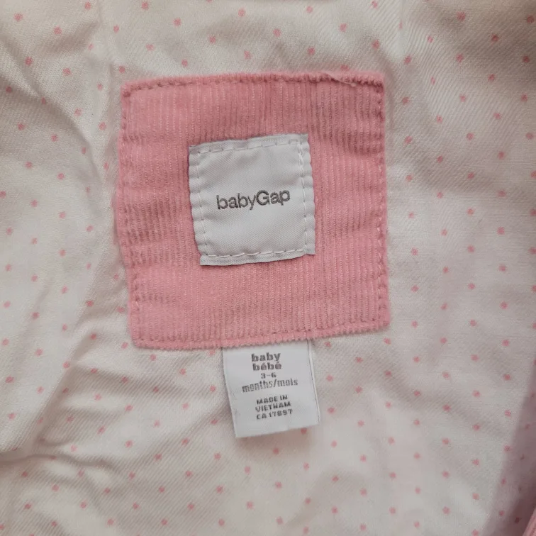 Baby Gap Pink Corduroy Jacket (3-6 Months) image indicator(3)