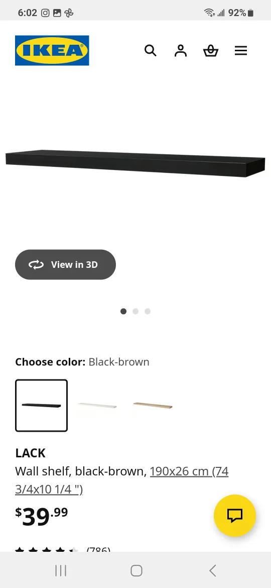 IKEA Lack Wall Shelf - Black-Brown image indicator(5)