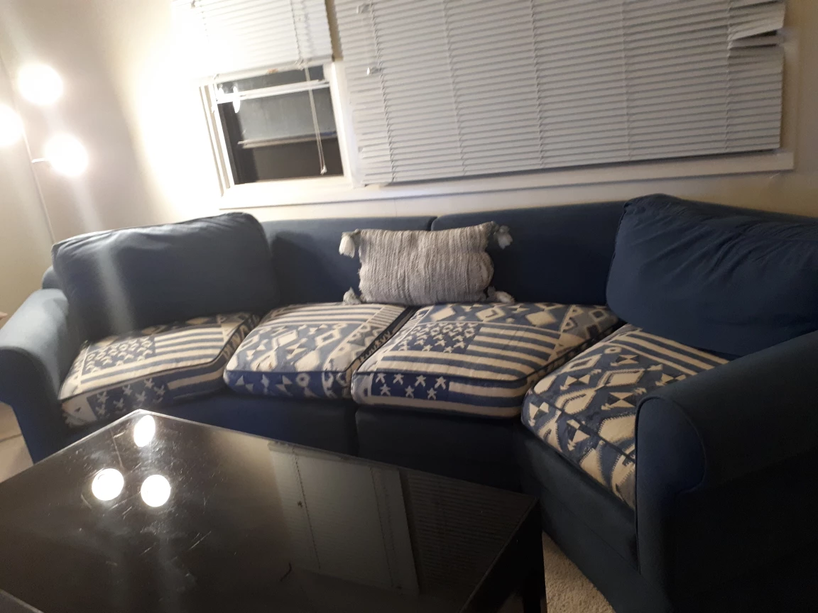 Blue Sectional Sofa - photo 2
