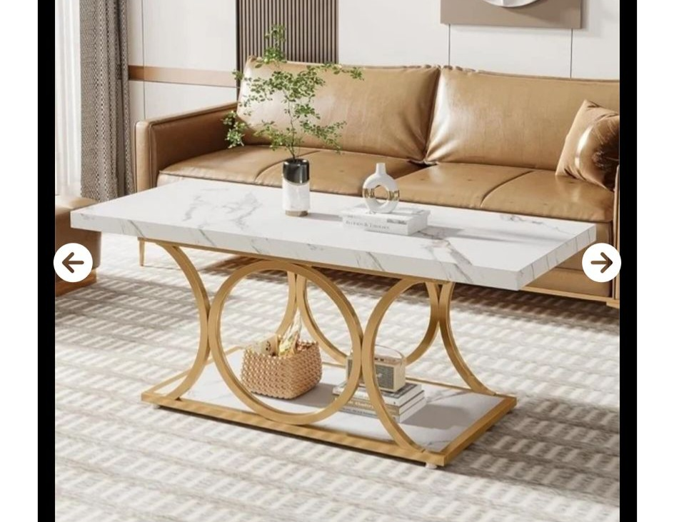 Marble & Gold Coffee Table