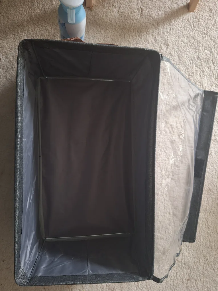 NEW Grey Storage Bin with Clear Lid image indicator(4)