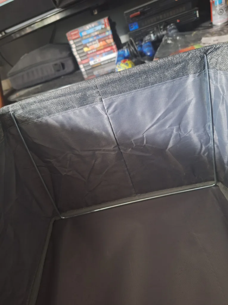 NEW Grey Storage Bin with Clear Lid image indicator(5)