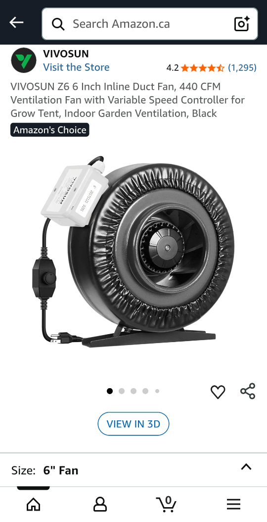 VIVOSUN Z6 6 Inch Inline Duct Fan