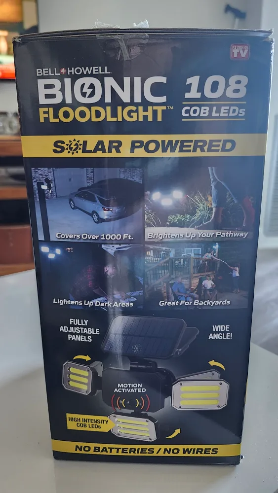 Bell+Howell Bionic 108 Floodlight - Solar Powered image indicator(2)