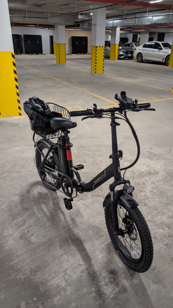 Like New INVANTI Folding Fat Tire E-Bike - Only 8 Miles! - photo 3