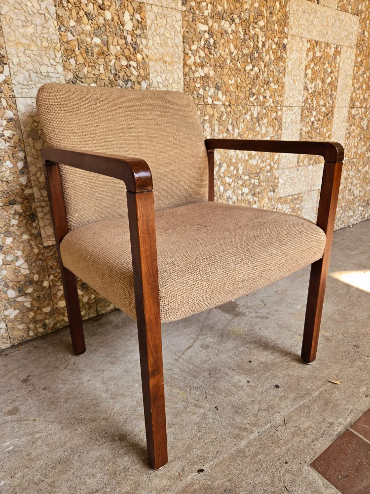 MCM Accent Arm Chair With Walnut Frame (Delivery Available) thumbnail