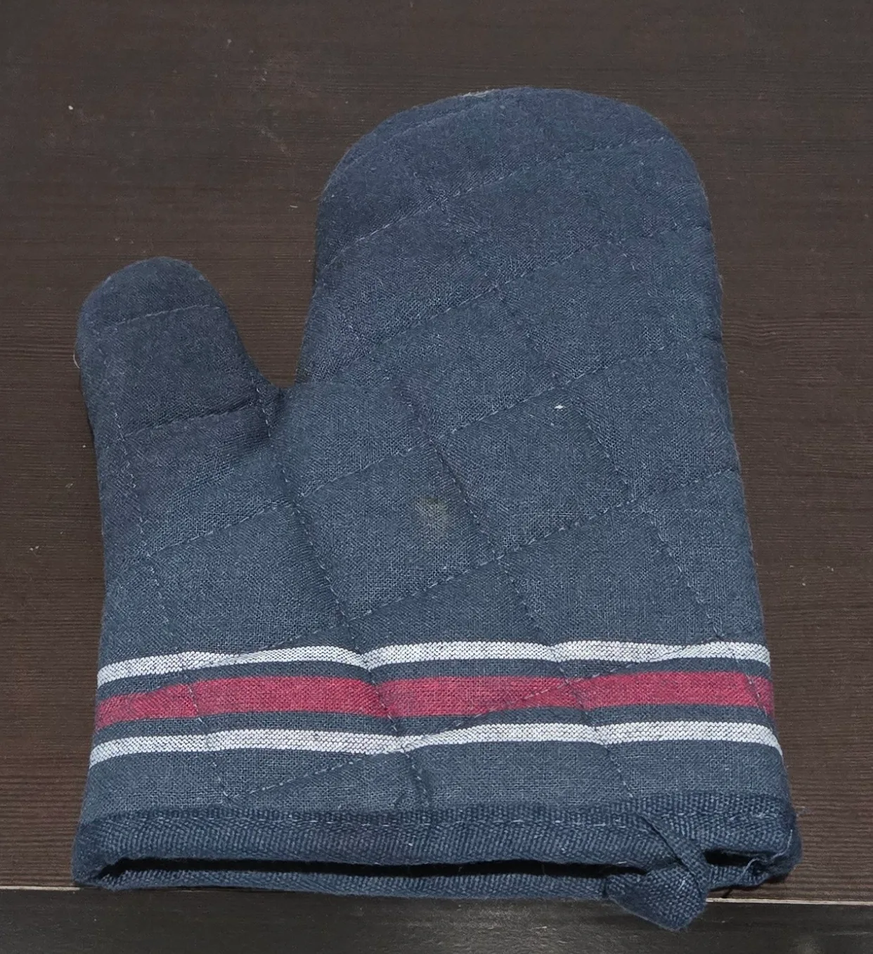 🥕🥕🥕Oven Mitt - Blue with Striped Design image indicator(2)