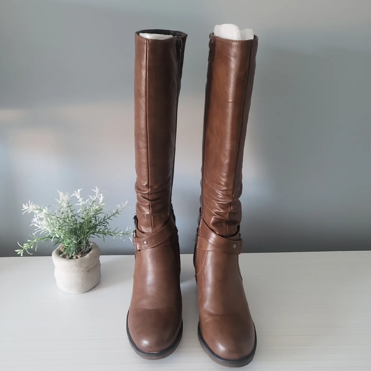 Pristine Taxi Leather Boots!✨️ image indicator(2)