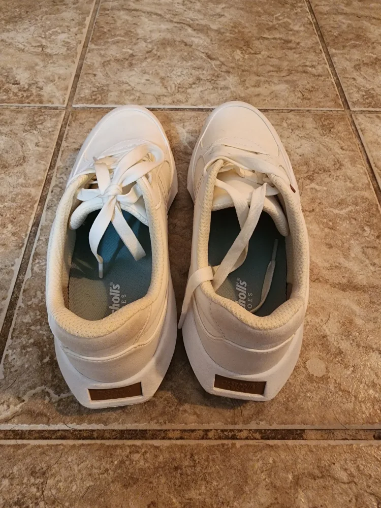 Dr. Scholl's White Leather hannah retro Sneakers image indicator(3)