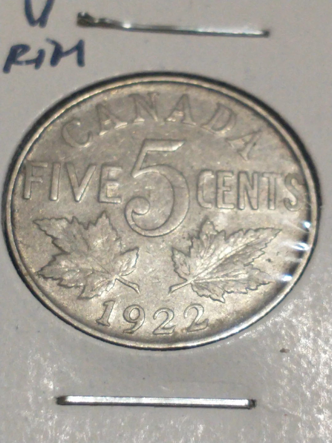 Lovely VF 1922 Canada nickel George V KM #29 thumbnail