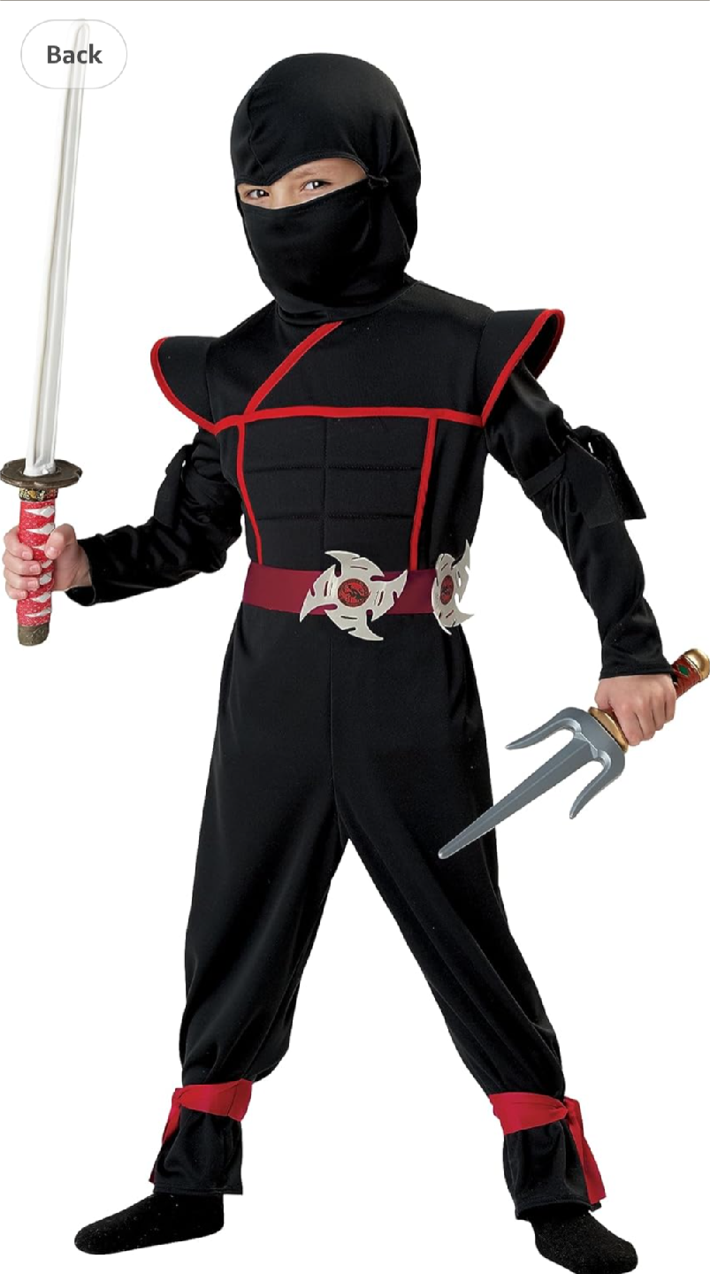 Ninja Costume - Kids Size (grade 1/2)