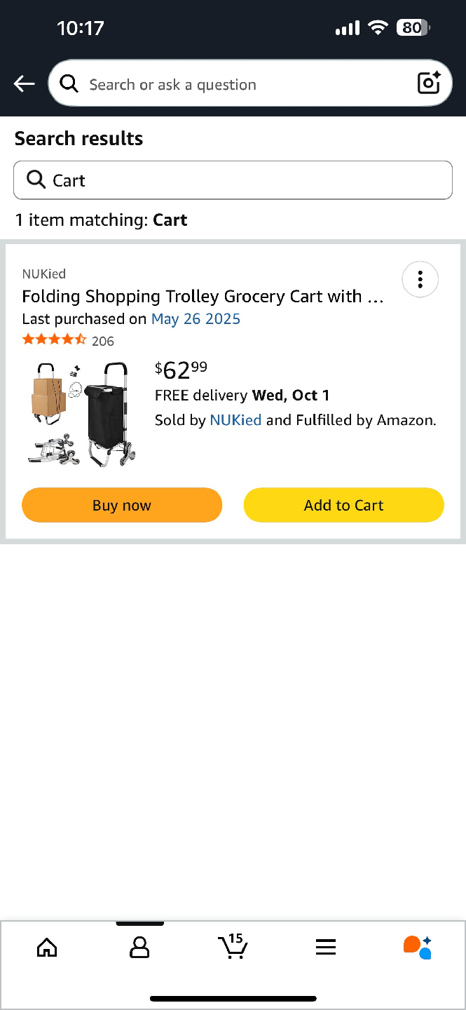 NUKied Folding Shopping Trolley Grocery Cart - photo 2