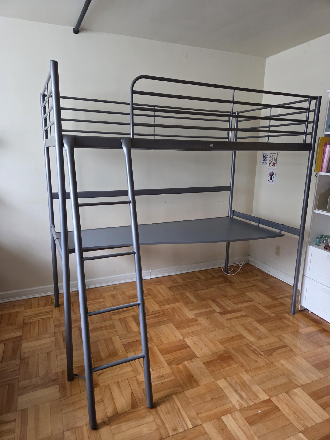 IKEA SVÄRTA Loft Bed with Desk (Twin Size)
