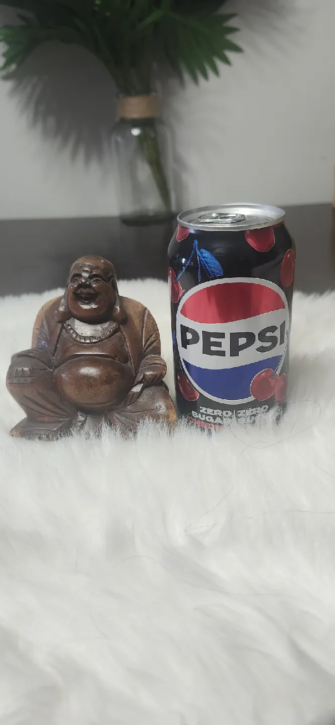 Wooden Happy Buddha 8cm thumbnail