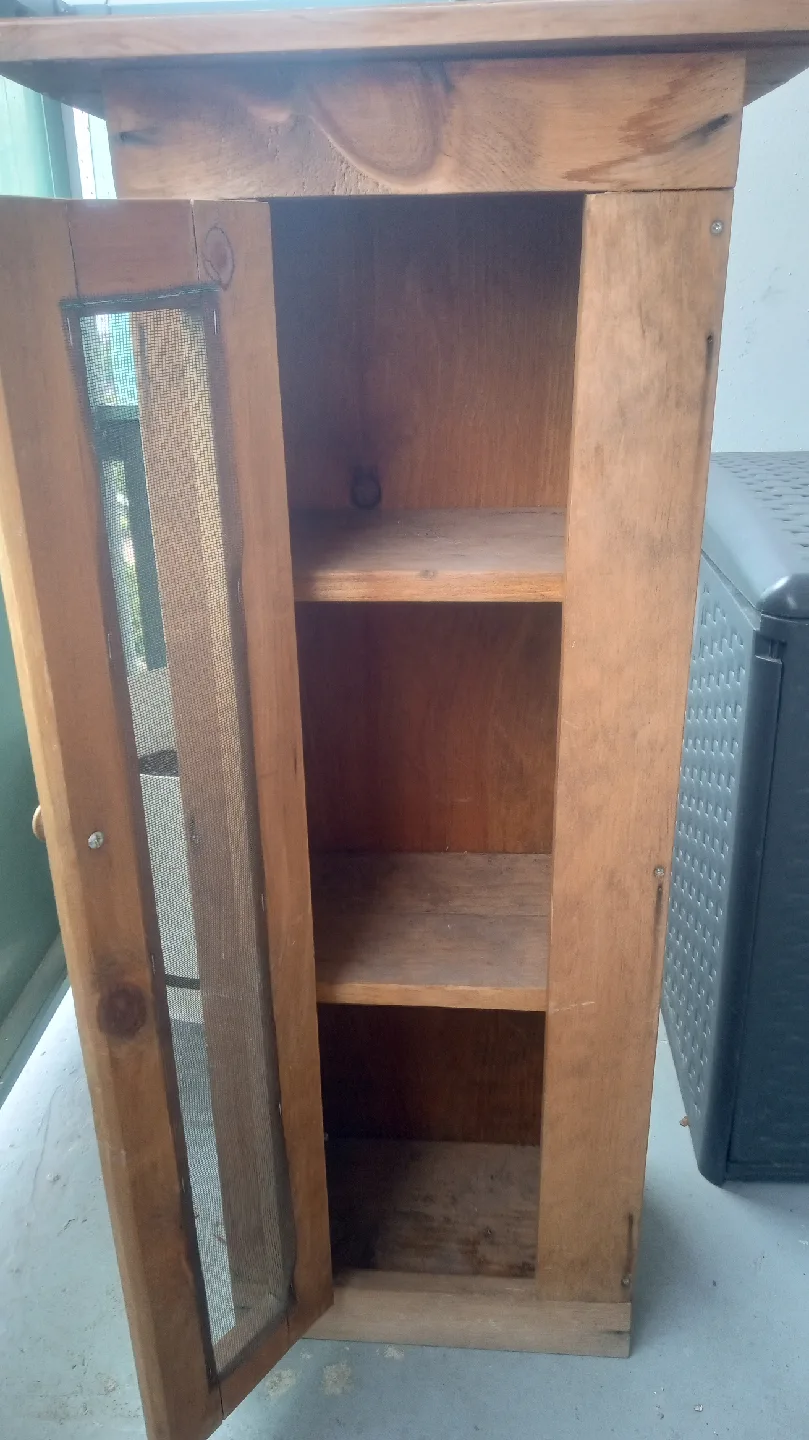 Wooden Cabinet with Mesh Door image indicator(2)