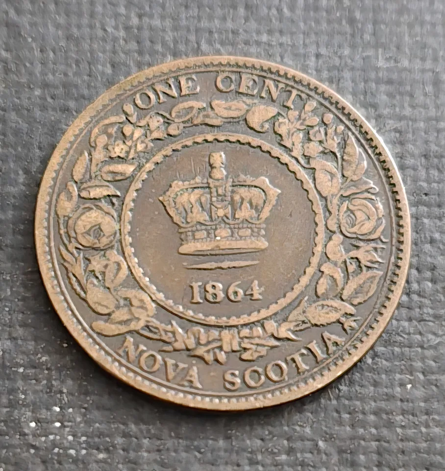 1864 Nova Scotia One Cent Coin image indicator(2)