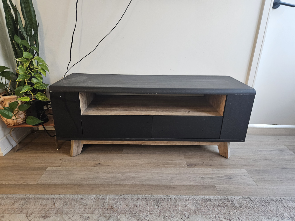 Black TV Stand with Storage
