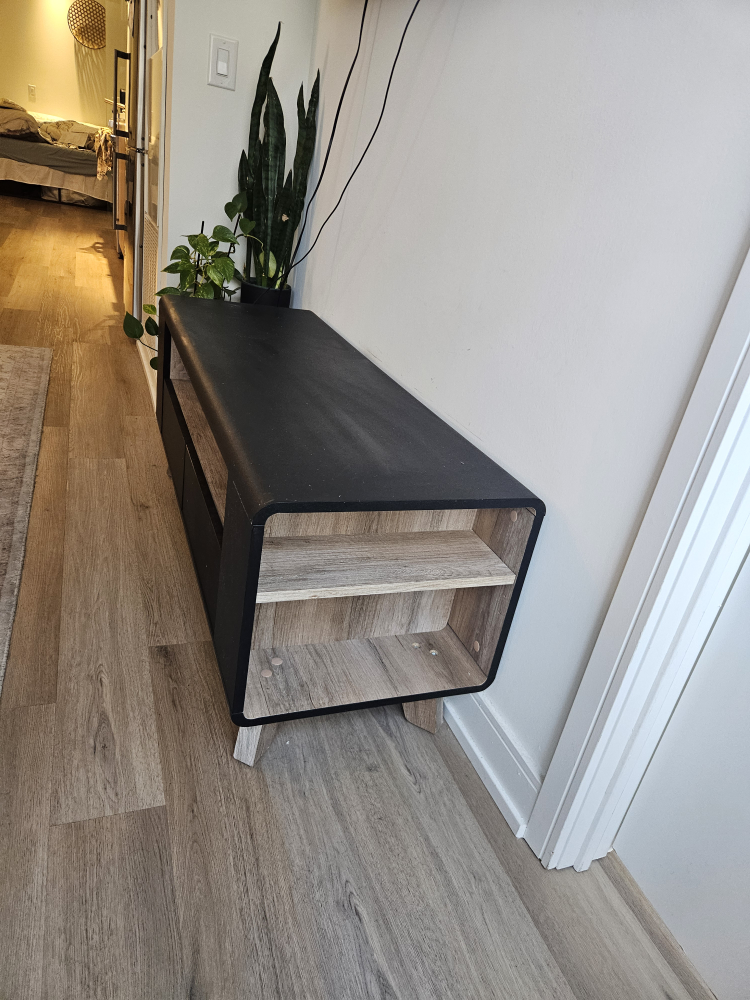 Black TV Stand with Storage - photo 4
