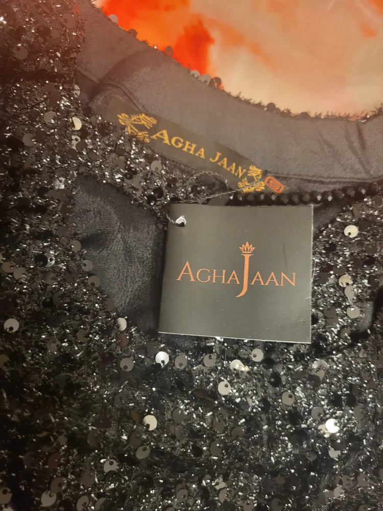 Black Sequinned Shalwar Kameez with Dupatta image indicator(7)