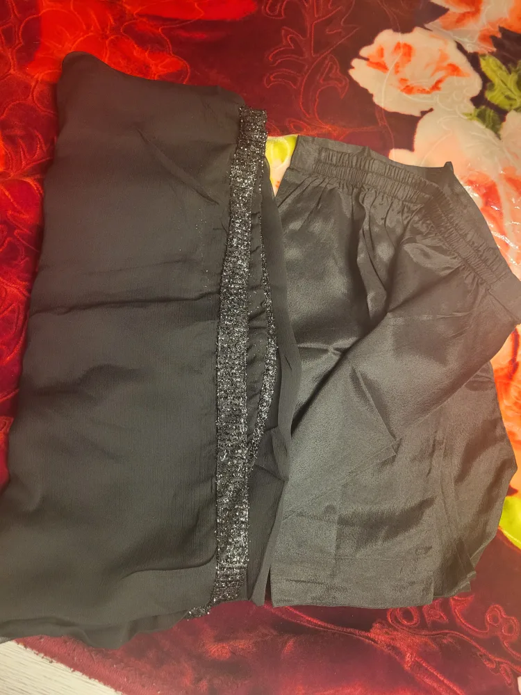 Black Sequinned Shalwar Kameez with Dupatta image indicator(8)