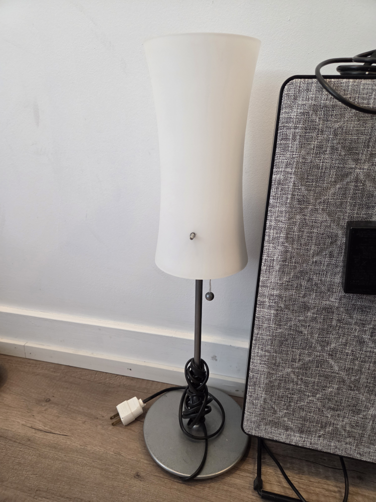 White Glass Table Lamp