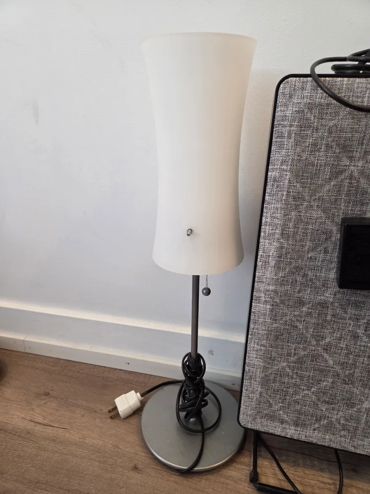 White Glass Table Lamp thumbnail