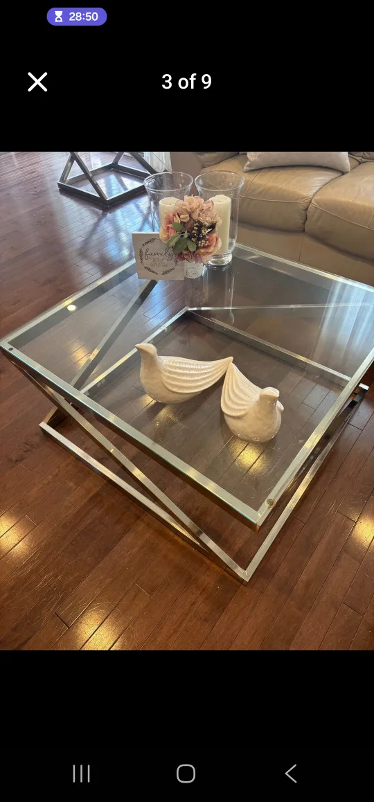 Ashley Glass Top Coffee & End Table Set image indicator(2)