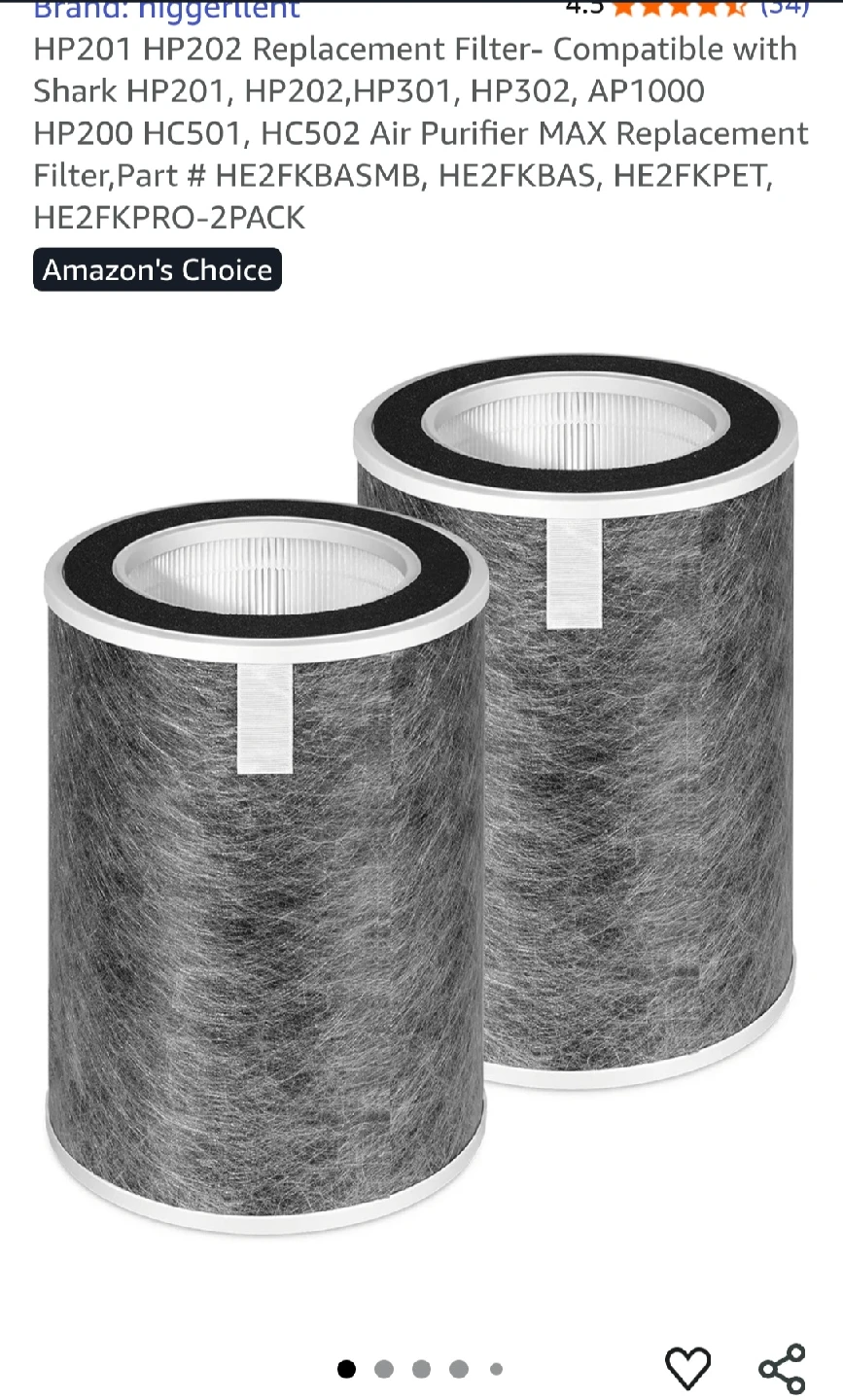 Higgenttent HP201 Air Purifier Filter - 2 Pack