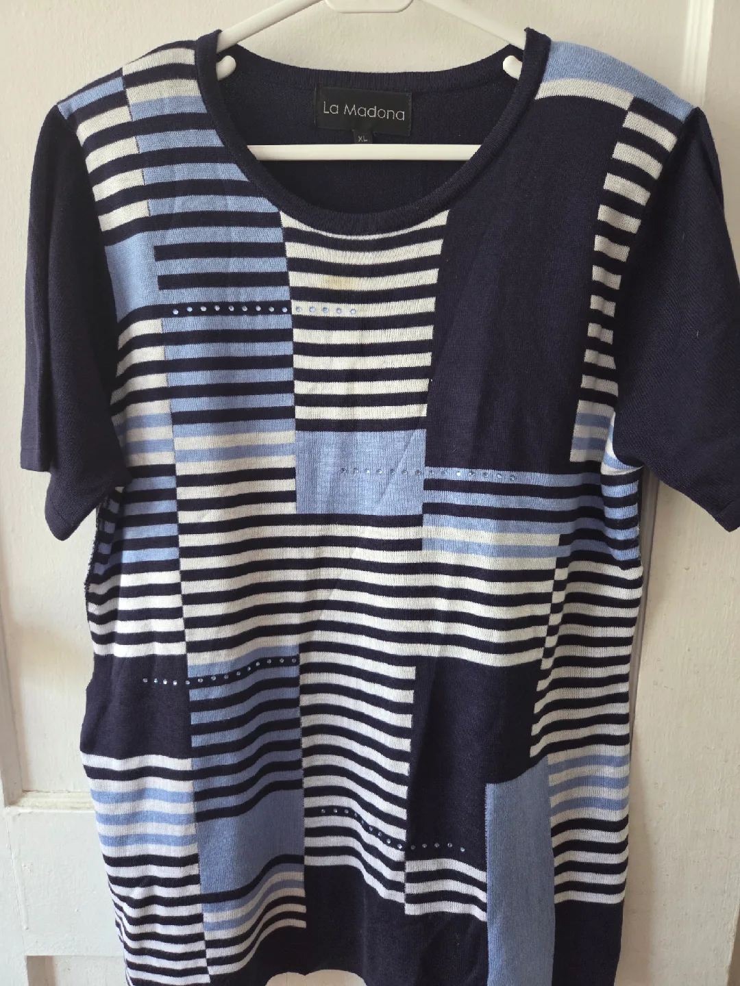 La Madona XL Striped Short Sleeve Top thumbnail