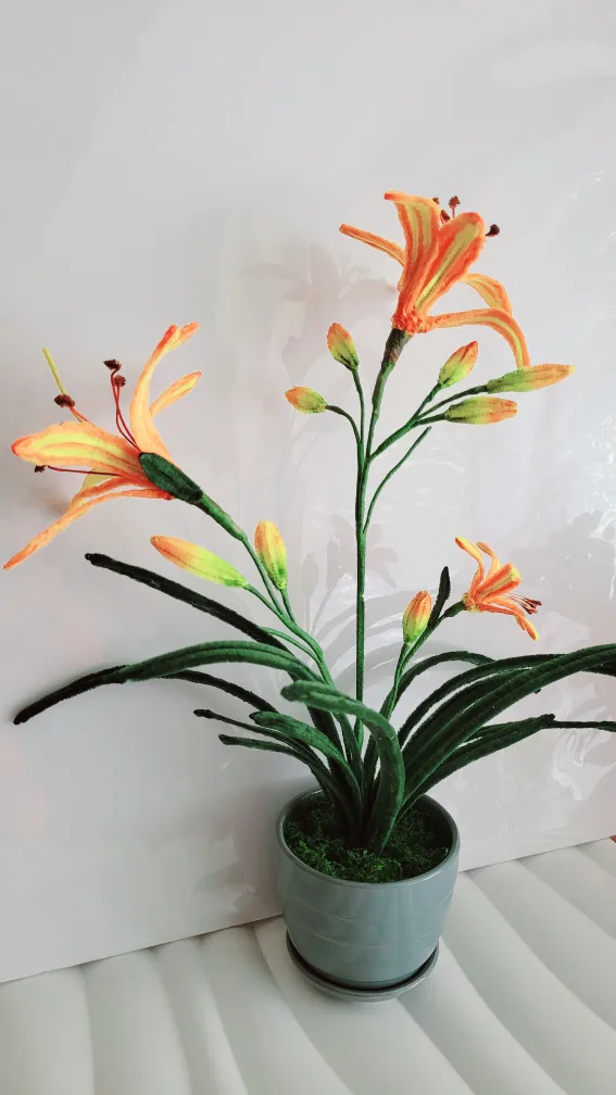 Orange Artificial Tiger Lily Plant thumbnail