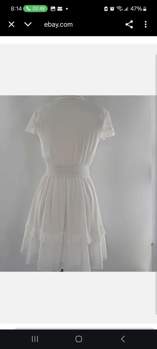 NEW - White Ruffle Mini Dress MEDIUM image indicator(10)