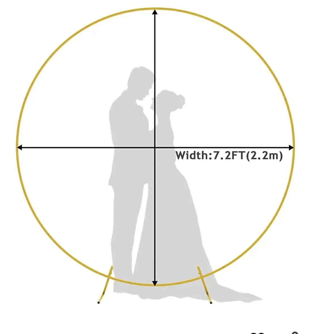 YSXQ 7.2FT Gold Round Backdrop Stand thumbnail