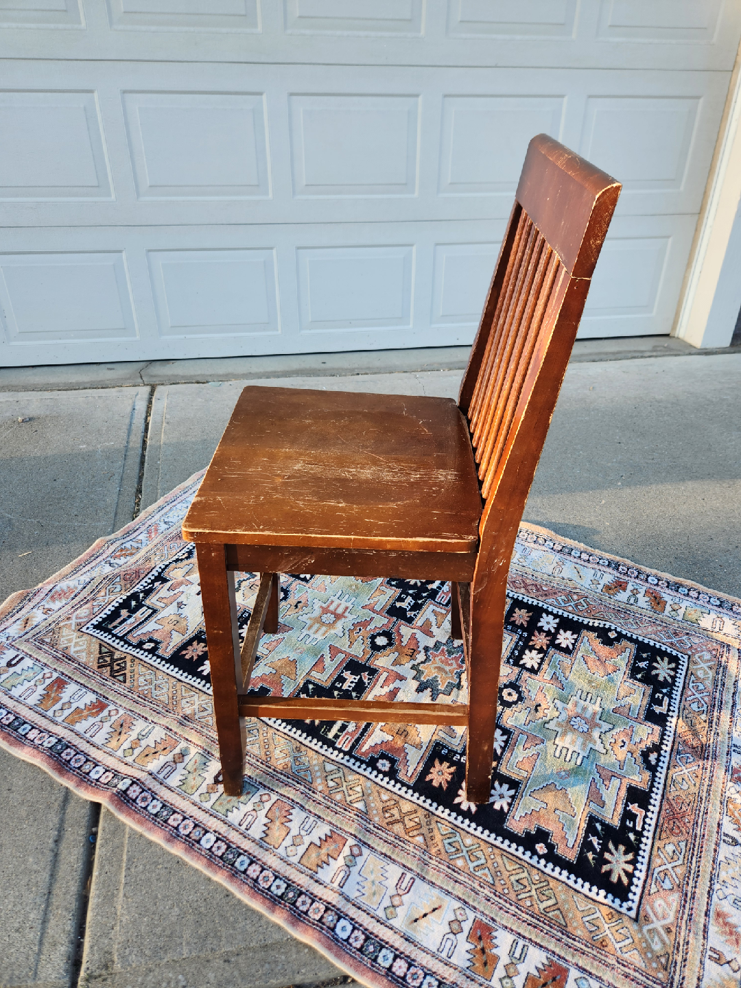 mission style solid wood chair - photo 3