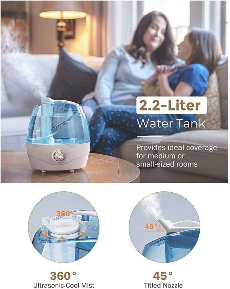 Cool Mist Humidifiers, Quiet Ultrasonic Humidifiers for Bedroom - photo 5