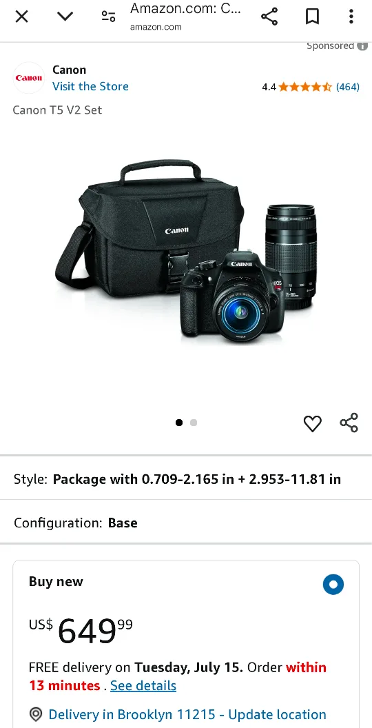 Canon EOS Rebel T5 Digital Camera Set image indicator(2)