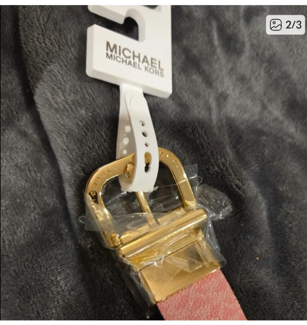 pink and red Michael Kors  belt image indicator(2)