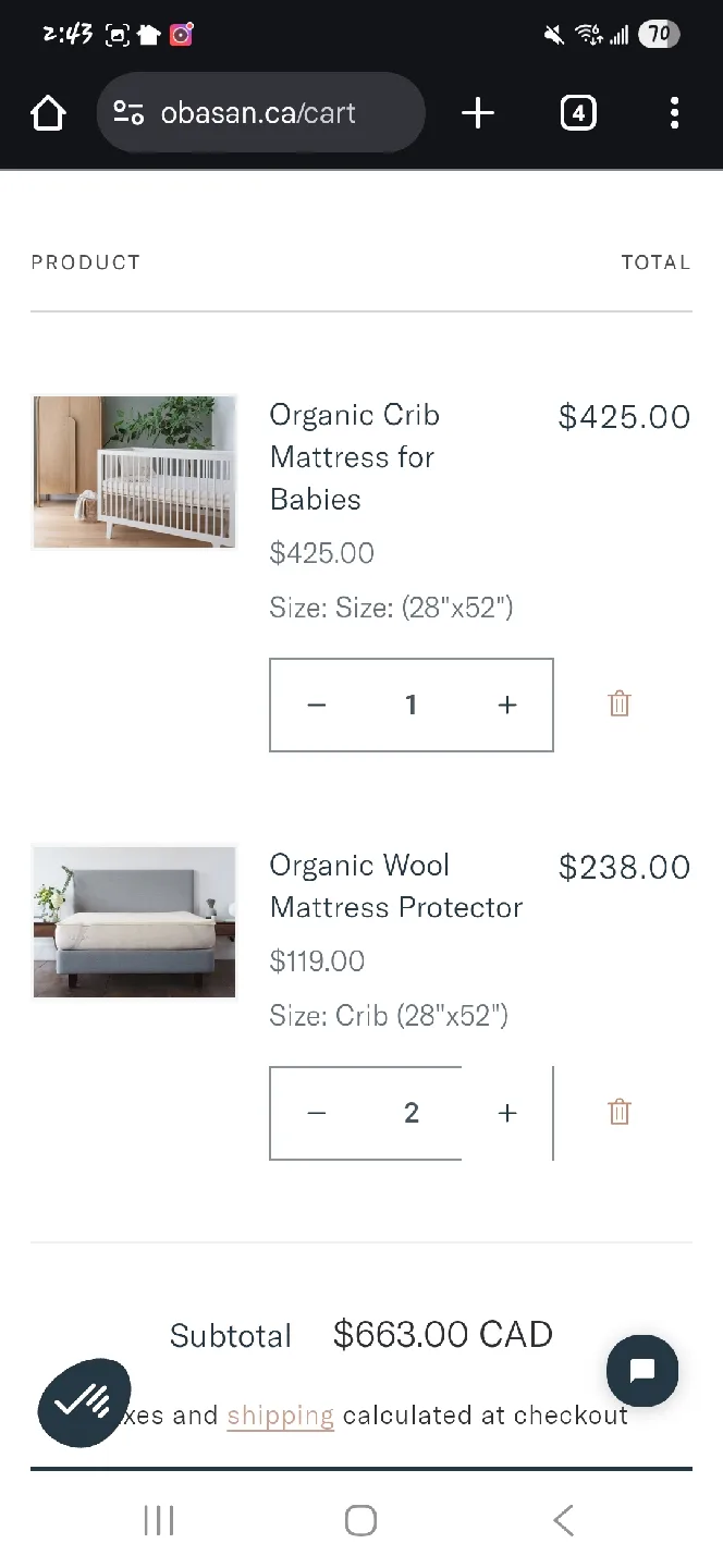 Obasan Organic Cotton Mattress image indicator(9)