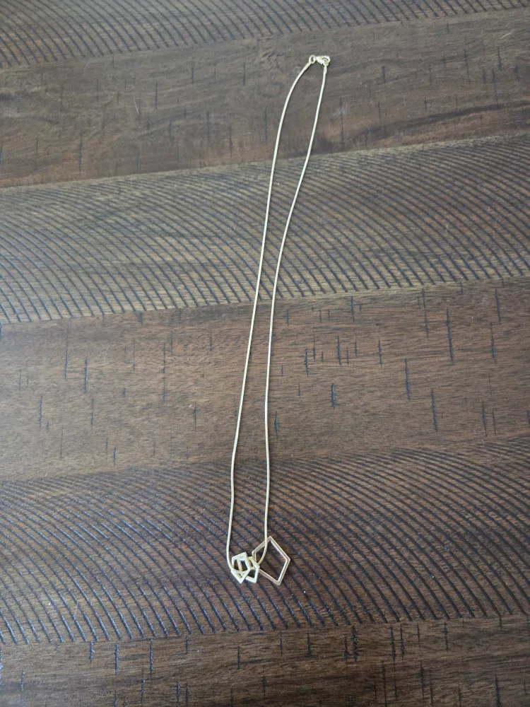 Gold Geometric Pendant Necklace thumbnail