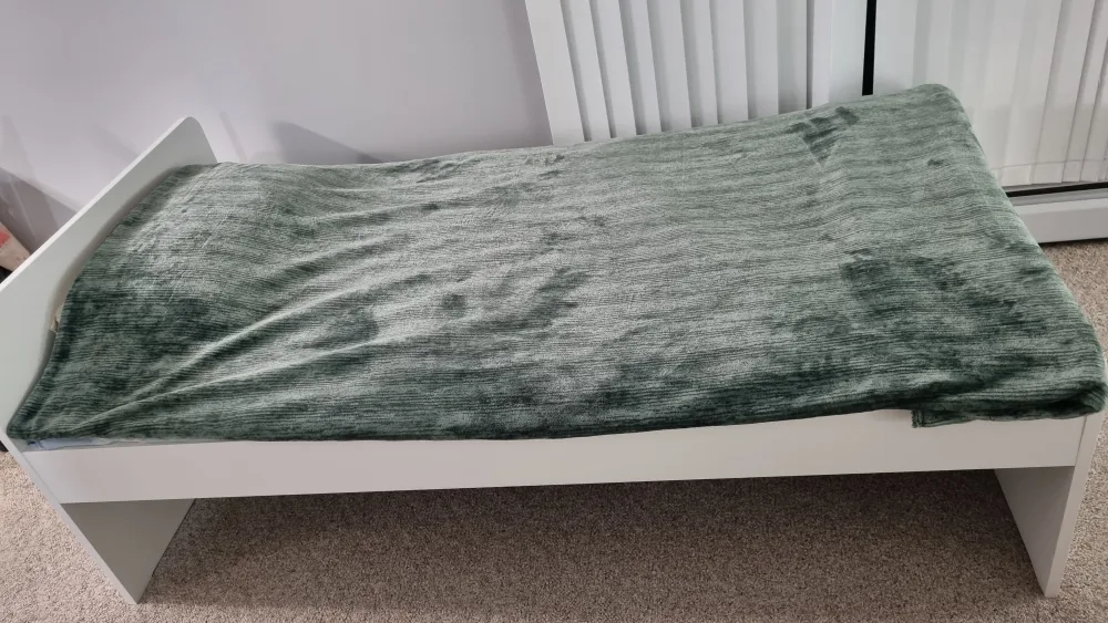 IKEA SLÄKT White Twin Bed Frame with Slatted Base image indicator(2)