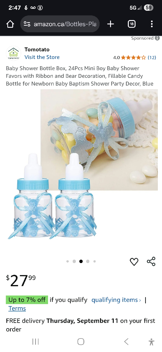 Tomotato Baby Shower Bottle Favors - 24pk - photo 2