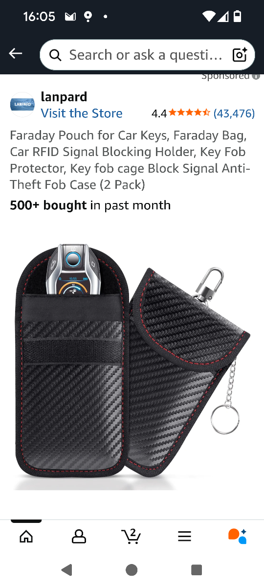 Faraday Pouch for key fobs (2 Pack) - photo 3