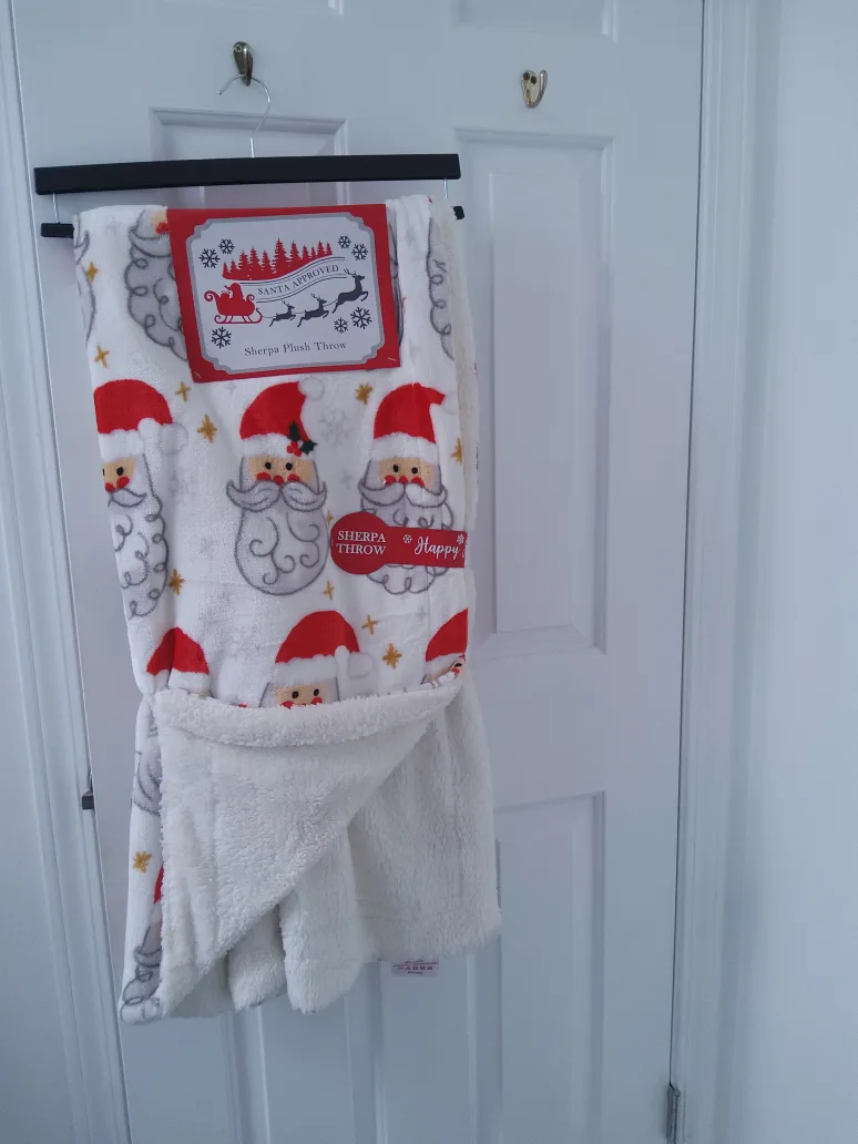 Santa Approved Sherpa Plush Throw - New thumbnail