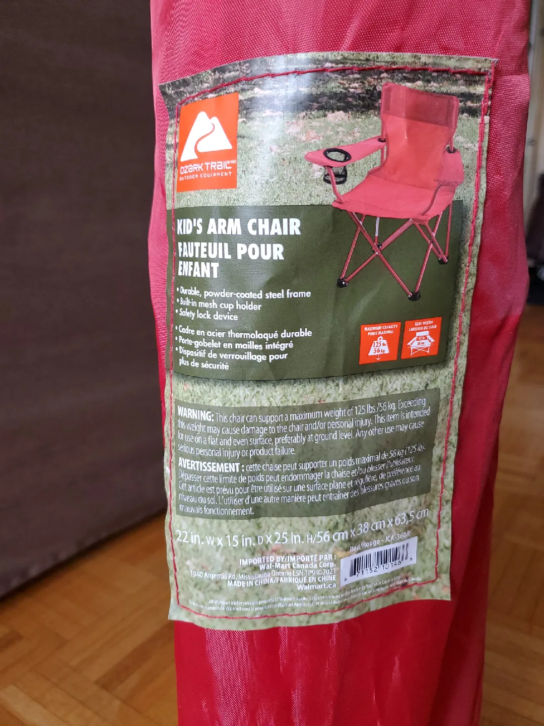Ozark Trail Kid's Arm Chair - Red thumbnail